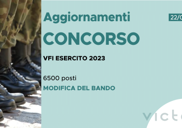 CONCORSO 6500 VFI ESERCITO 2023 – MODIFICA BANDO
