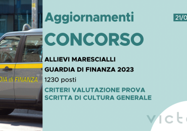 CONCORSO 1230 ALLIEVI MARESCIALLI FINANZA 2023 – CRITERI VALUTAZIONE PROVA SCRITTA DI CULTURA GENERALE