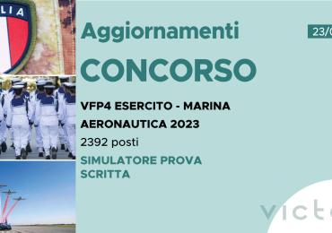 CONCORSO 2392 VFP4 ESERCITO MARINA AERONAUTICA 2023 – SIMULATORE PROVA SCRITTA