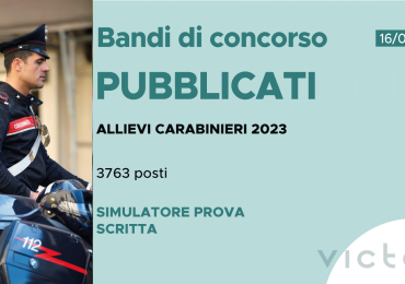 CONCORSO 3763 ALLIEVI CARABINIERI 2023 – SIMULATORE PROVA SCRITTA