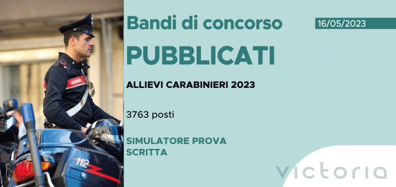 CONCORSO 3763 ALLIEVI CARABINIERI 2023 – SIMULATORE PROVA SCRITTA