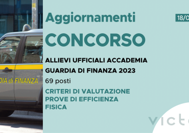 CONCORSO 69 ALLIEVI UFFICIALI ACCADEMIA FINANZA 2023 – CRITERI DI VALUTAZIONE PROVE DI EFFICIENZA FISICA