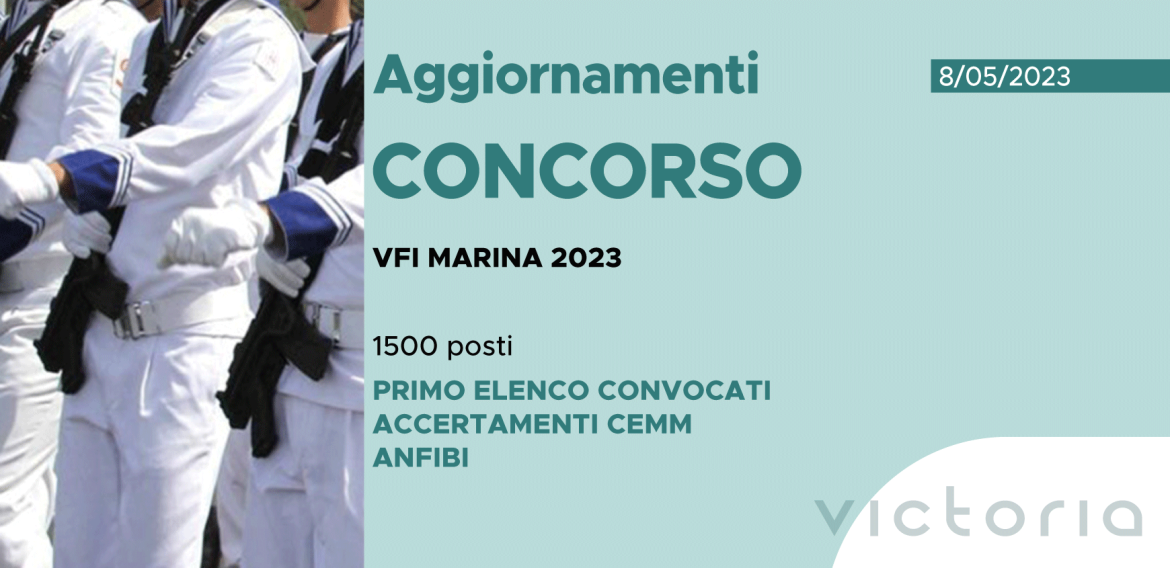 CONCORSO 1500 VFI MARINA 2023 – PRIMO ELENCO CONVOCATI ACCERTAMENTI CEMM ANFIBI