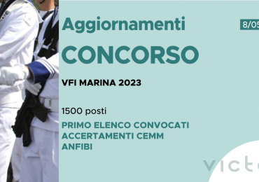 CONCORSO 1500 VFI MARINA 2023 – PRIMO ELENCO CONVOCATI ACCERTAMENTI CEMM ANFIBI
