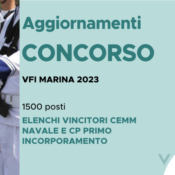 CONCORSO 1500 VFI MARINA MILITARE 2023 – ELENCHI VINCITORI CEMM NAVALE E CP PRIMO INCORPORAMENTO