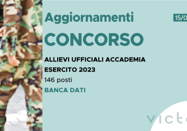 CONCORSO 146 ALLIEVI UFFICIALI ACCADEMIA ESERCITO 2023 – BANCA DATI