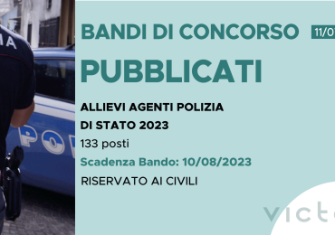 CONCORSO 1650 ALLIEVI AGENTI POLIZIA DI STATO 2023 (APERTO AI CIVILI)