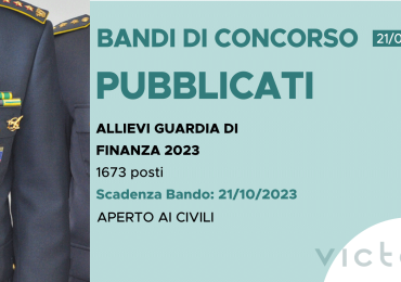 CONCORSO 1673 ALLIEVI FINANZIERI 2023 (APERTO AI CIVILI)