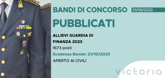 CONCORSO 1673 ALLIEVI FINANZIERI 2023 (APERTO AI CIVILI)