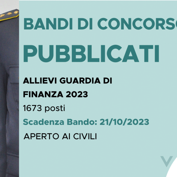 CONCORSO 1673 ALLIEVI FINANZIERI 2023 (APERTO AI CIVILI)