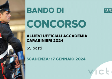 CONCORSO 65 ALLIEVI UFFICIALI ACCADEMIA CARABINIERI 2024