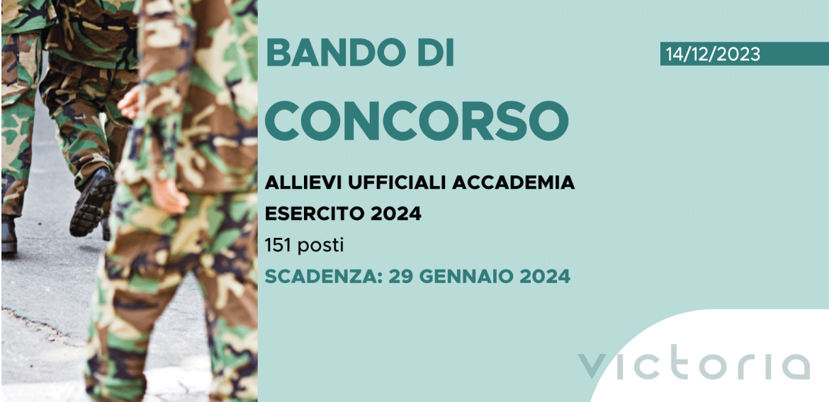 CONCORSO 151 ALLIEVI UFFICIALI ACCADEMIA ESERCITO 2024