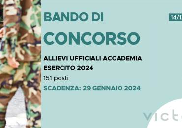 CONCORSO 151 ALLIEVI UFFICIALI ACCADEMIA ESERCITO 2024