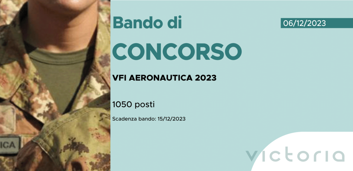 CONCORSO 1050 VFI AERONAUTICA MILITARE 2024