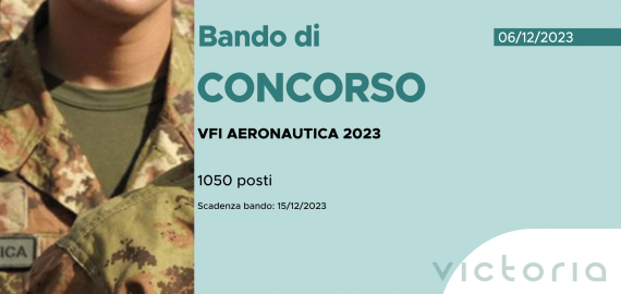 CONCORSO 1050 VFI AERONAUTICA MILITARE 2024