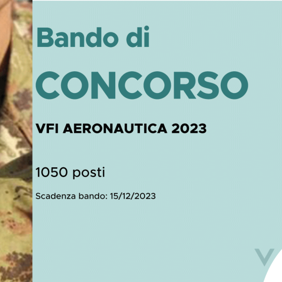 CONCORSO 1050 VFI AERONAUTICA MILITARE 2024