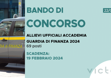 CONCORSO 69 ALLIEVI UFFICIALI ACCADEMIA GUARDIA DI FINANZA 2024