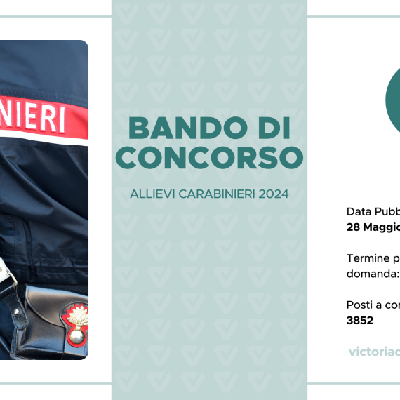 CONCORSO 3852 ALLIEVI CARABINIERI 2024 – APERTO AI CIVILI
