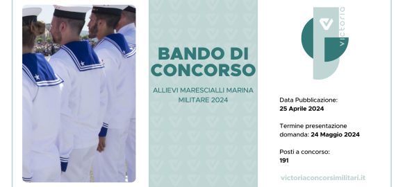 CONCORSO 191 ALLIEVI MARESCIALLI MARINA MILITARE 2024
