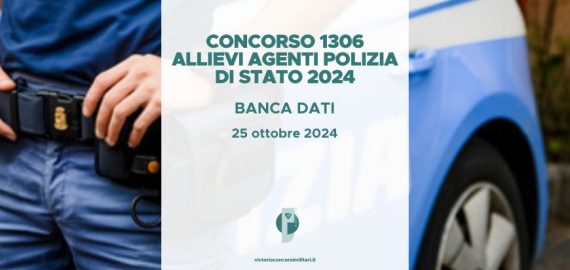 Concorso 1306 Allievi Agenti Polizia di Stato 2024: database