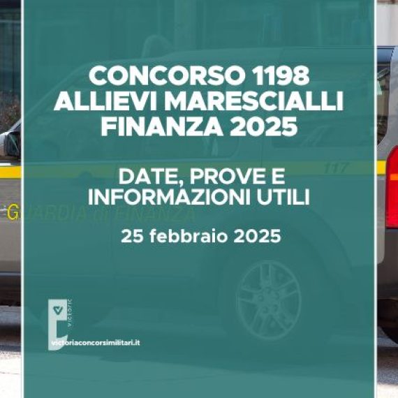 Concorso 1198 Allievi Marescialli Guardia Di Finanza 2025: date, prove e informazioni utili