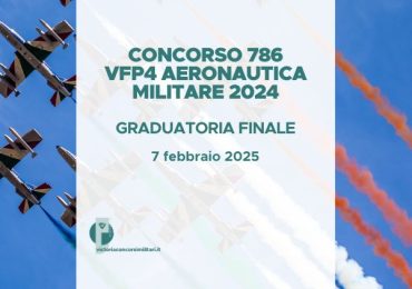 Concorso 786 VFP4 Aeronautica Militare 2024 – Graduatoria Finale