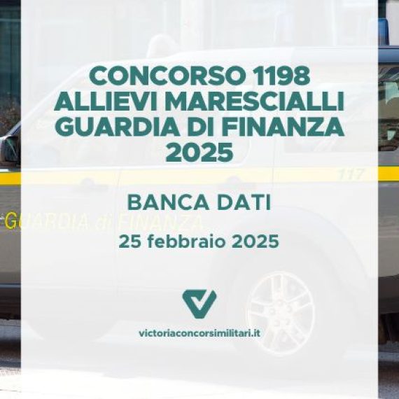 Concorso 1198 Allievi Marescialli Guardia di Finanza 2025 – Banca Dati