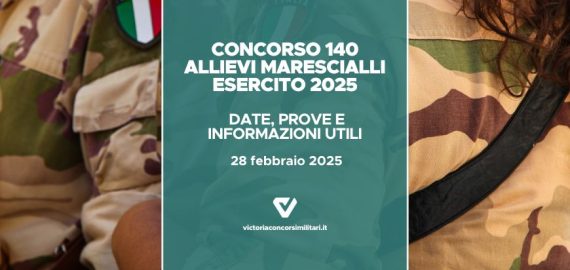 Concorso Allievi Marescialli Esercito 2025: date, prove e informazioni utili