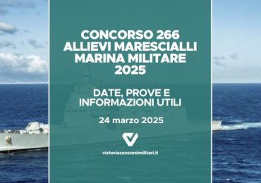 Concorso Allievi Marescialli Marina Militare 2025: date, prove e informazioni utili