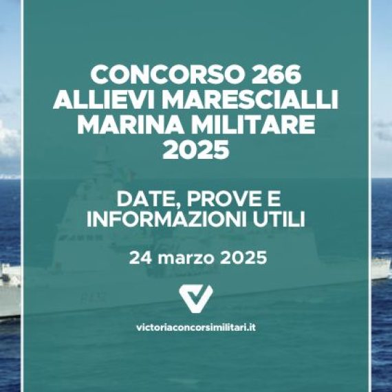 Concorso Allievi Marescialli Marina Militare 2025: date, prove e informazioni utili