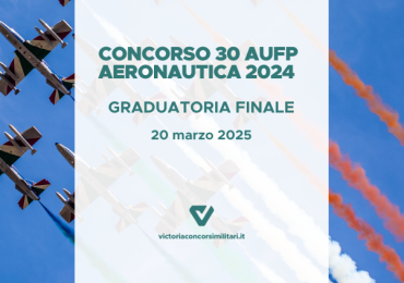 Concorso 30 AUFP Aeronautica 2024 – Graduatoria Finale