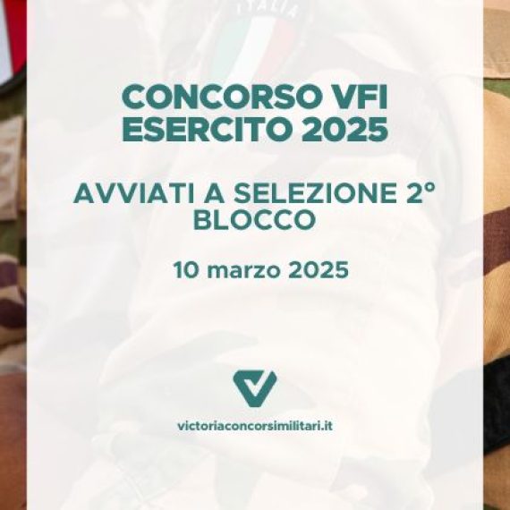 Graduatoria VFI 2025 2 Blocco Esercito – Avviati a Selezione