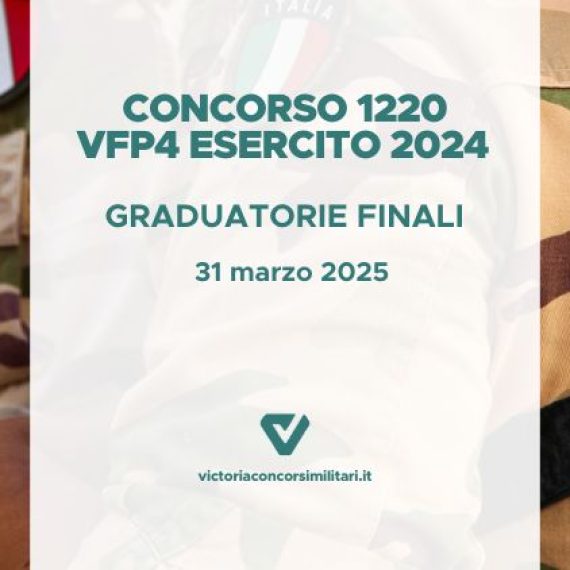 Concorso 1220 VFP4 Esercito 2024 – Graduatorie Finali