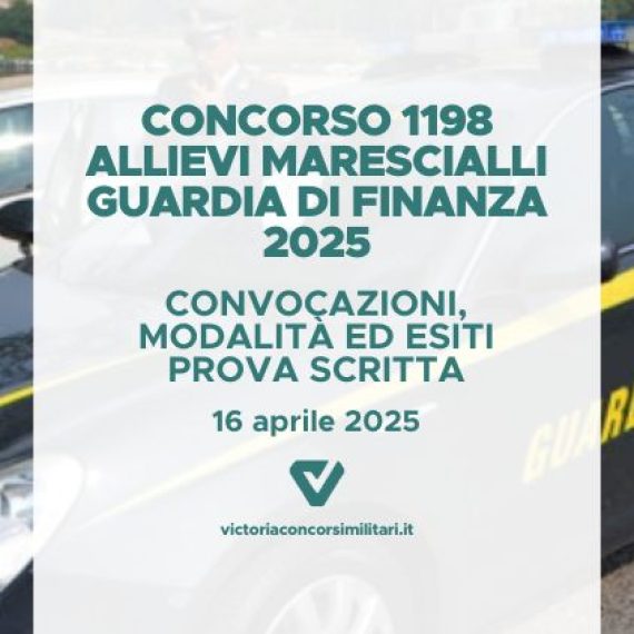 Concorso Allievi Marescialli Guardia di Finanza 2025: Convocazioni, modalità ed esiti prova scritta