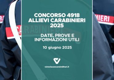 Concorso Allievi Carabinieri 2025: date, prove e informazioni utili