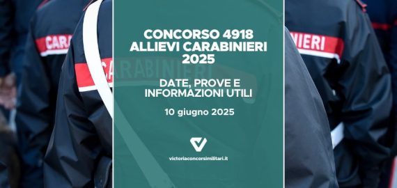 Concorso Allievi Carabinieri 2025: date, prove e informazioni utili