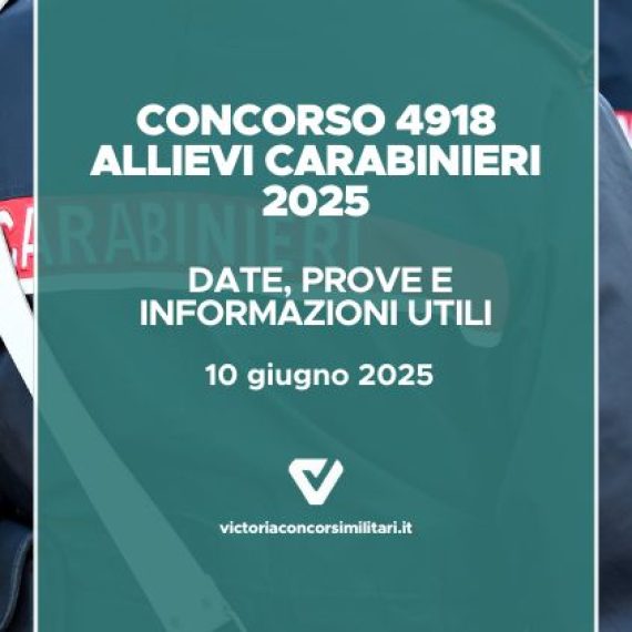 Concorso Allievi Carabinieri 2025: date, prove e informazioni utili