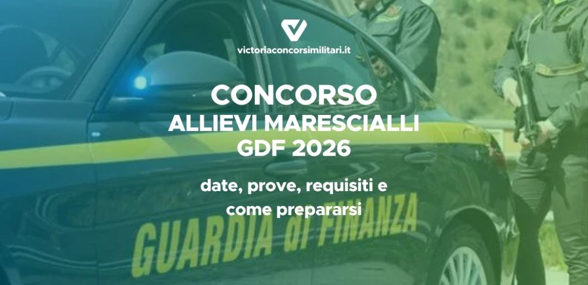 Concorso Allievi Marescialli Guardia di Finanza 2026