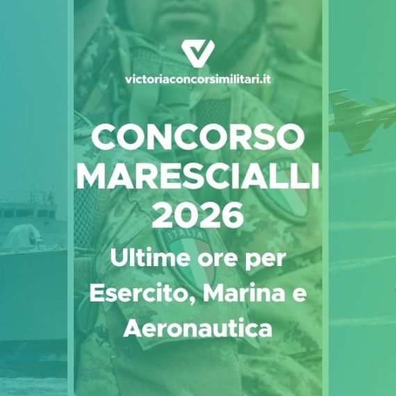 Concorso Marescialli 2026: Esercito, Marina e Aeronautica
