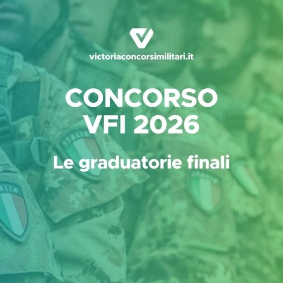 Graduatorie finali Concorso VFI Esercito 2026: esiti del 2° blocco