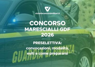Preselettiva Marescialli Guardia di Finanza 2026