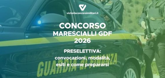 Preselettiva Marescialli Guardia di Finanza 2026
