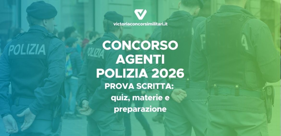 Prova scritta Agenti Polizia 2026