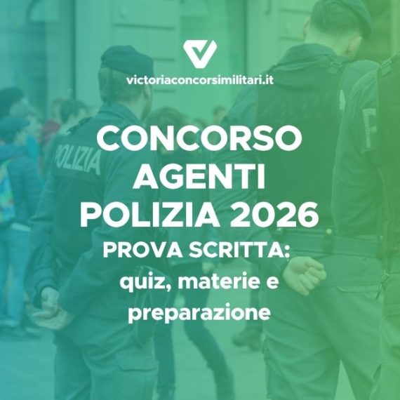 Prova scritta Agenti Polizia 2026