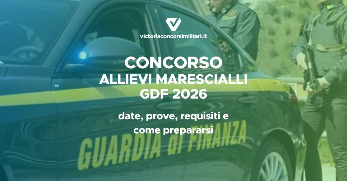 Concorso Allievi Marescialli Guardia di Finanza 2026