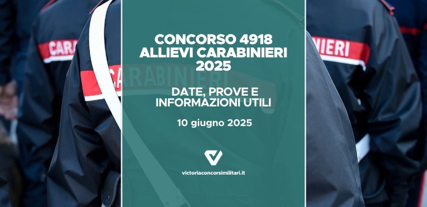 Concorso Allievi Carabinieri 2025: date, prove e informazioni utili