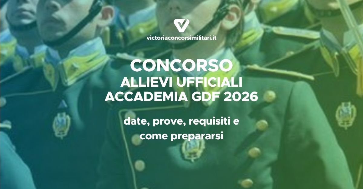 Concorso Allievi Ufficiali Accademia Guardia di Finanza 2026
