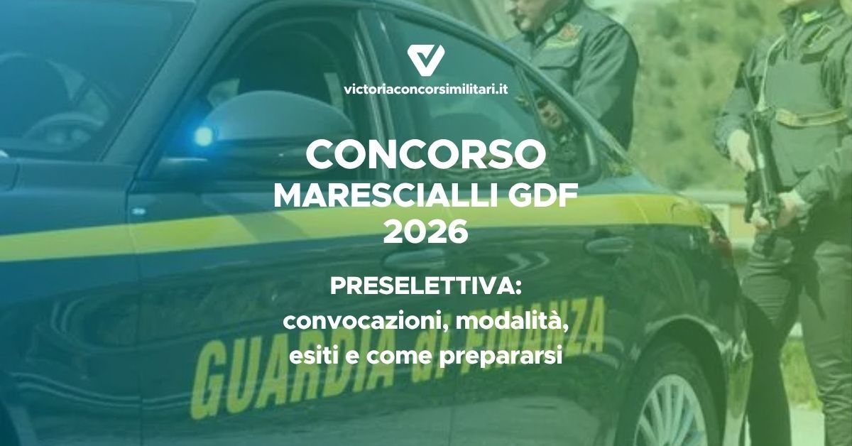 Preselettiva Marescialli Guardia di Finanza 2026