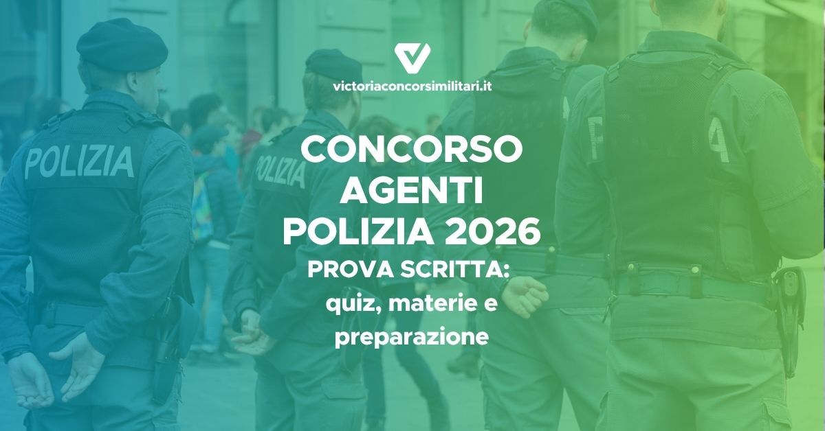 Prova scritta Agenti Polizia 2026
