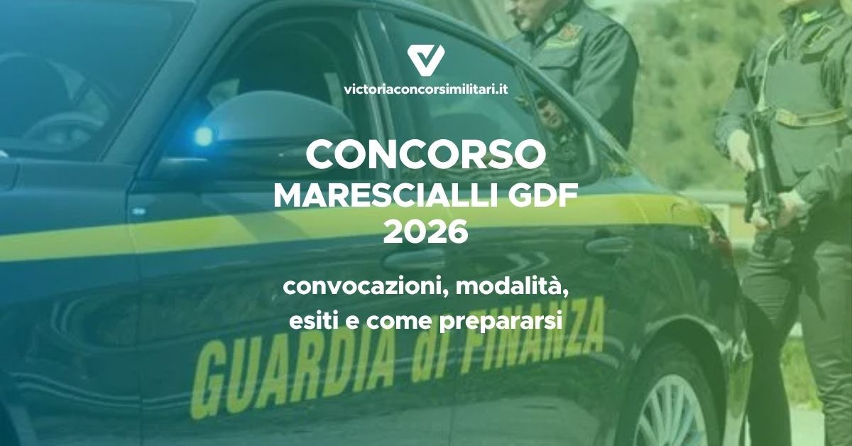 Prova scritta Maresciallo Guardia di Finanza 2026